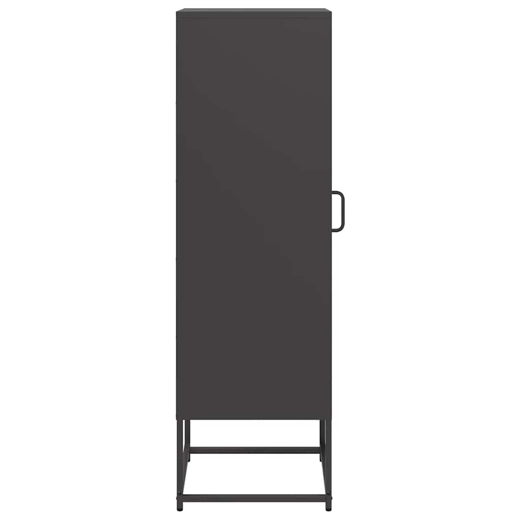 Highboard Black 36x39x123 cm Šaltai valcuotas plienas
