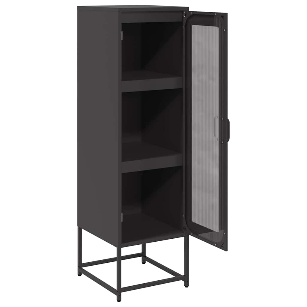 Highboard Black 36x39x123 cm Šaltai valcuotas plienas