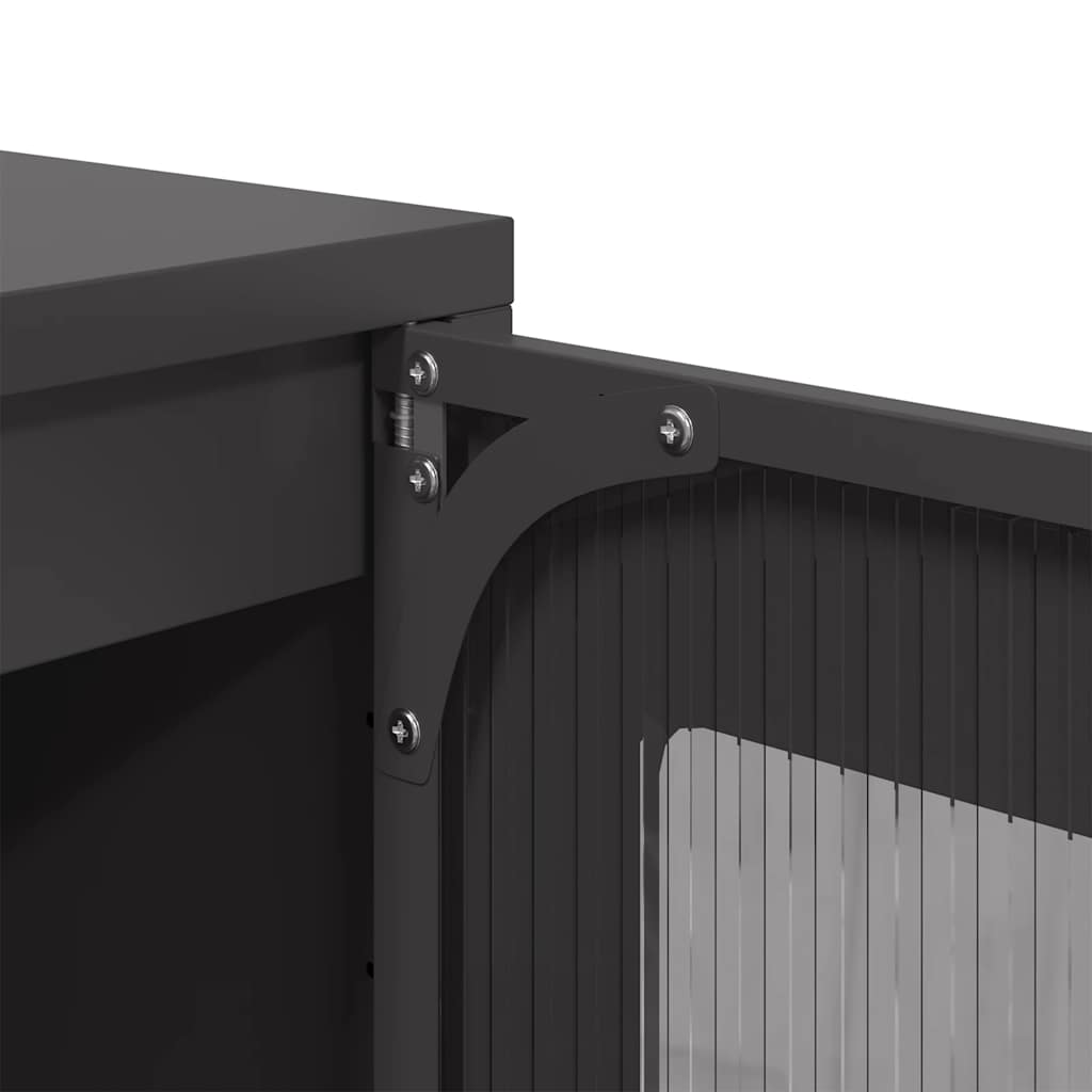 Highboard Black 36x39x123 cm Šaltai valcuotas plienas