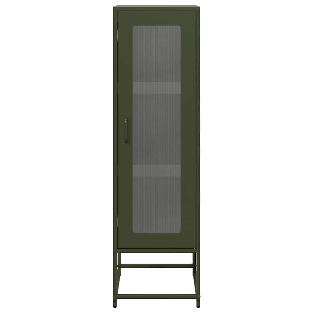 Highboard Olive Green 36x39x123 cm Šaltai valcuotas plienas