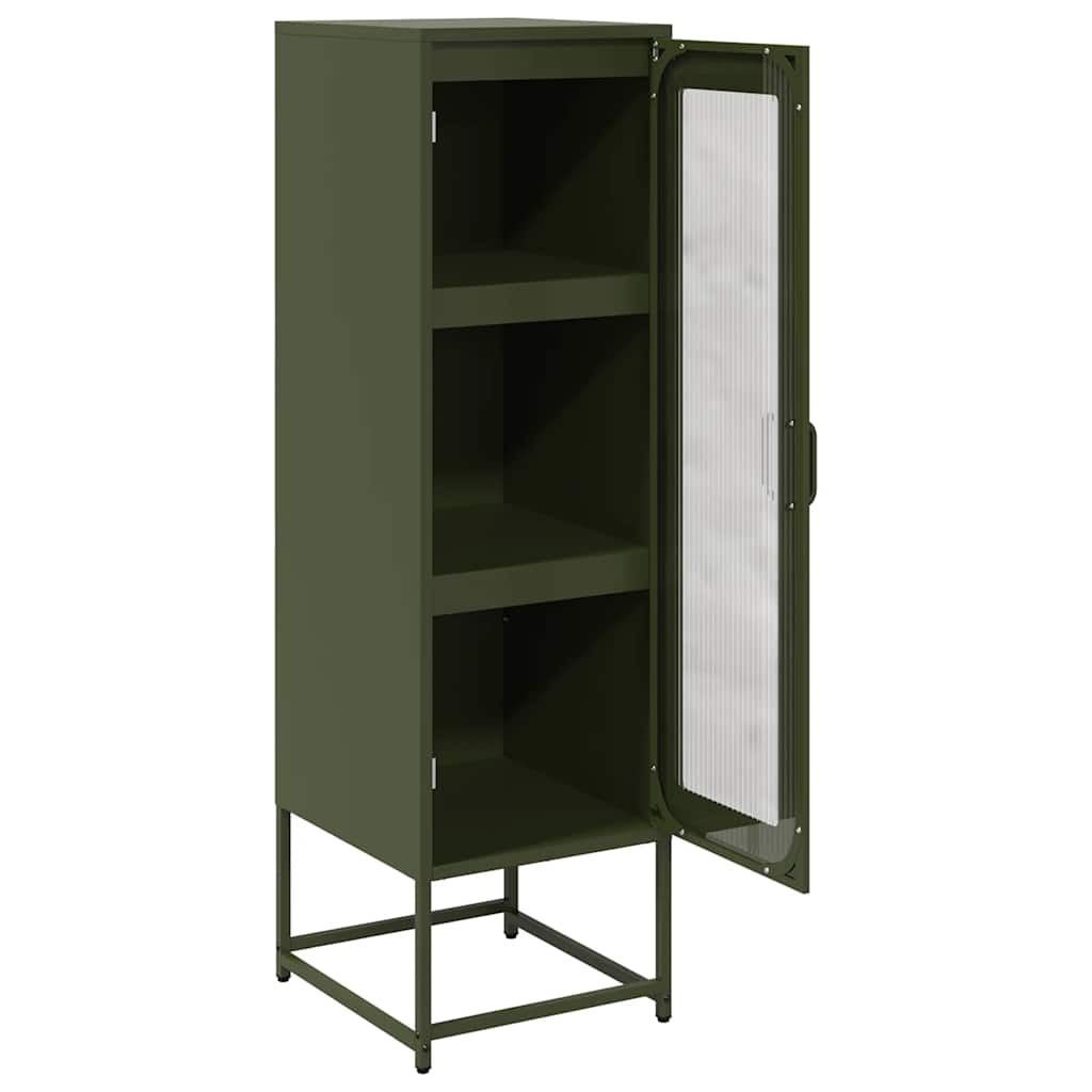 Highboard Olive Green 36x39x123 cm Šaltai valcuotas plienas