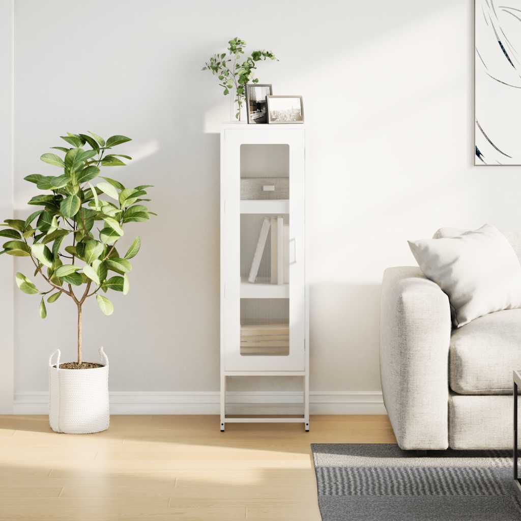 Highboard White 36x39x123 cm Šaltai valcuotas plienas