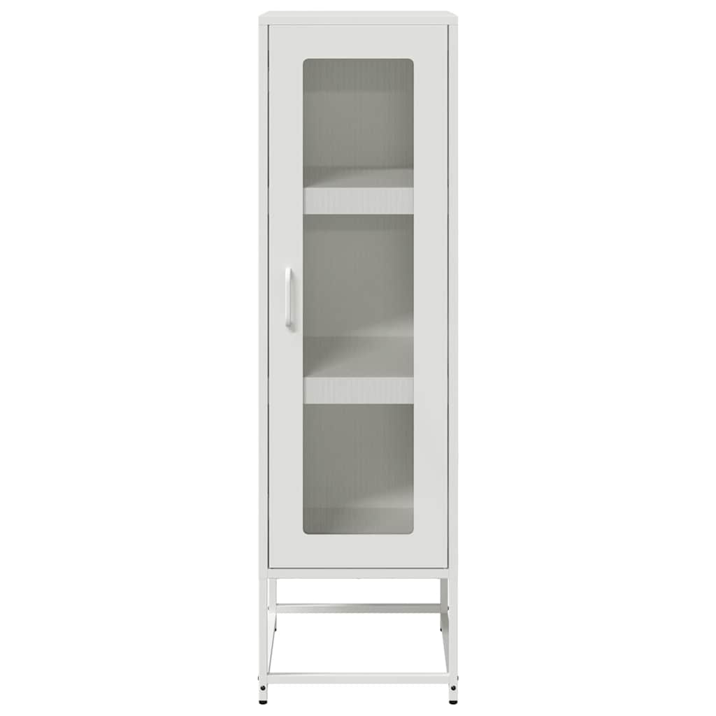 Highboard White 36x39x123 cm Šaltai valcuotas plienas