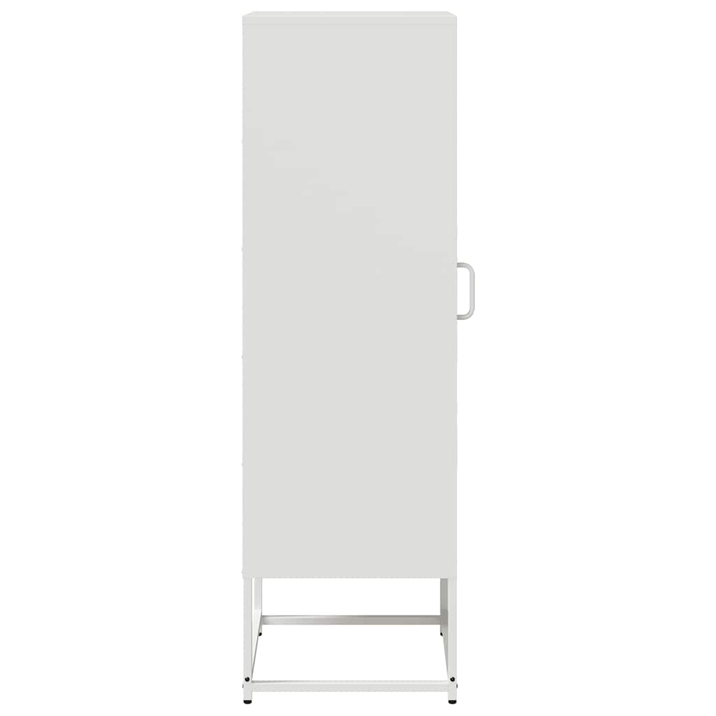 Highboard White 36x39x123 cm Šaltai valcuotas plienas