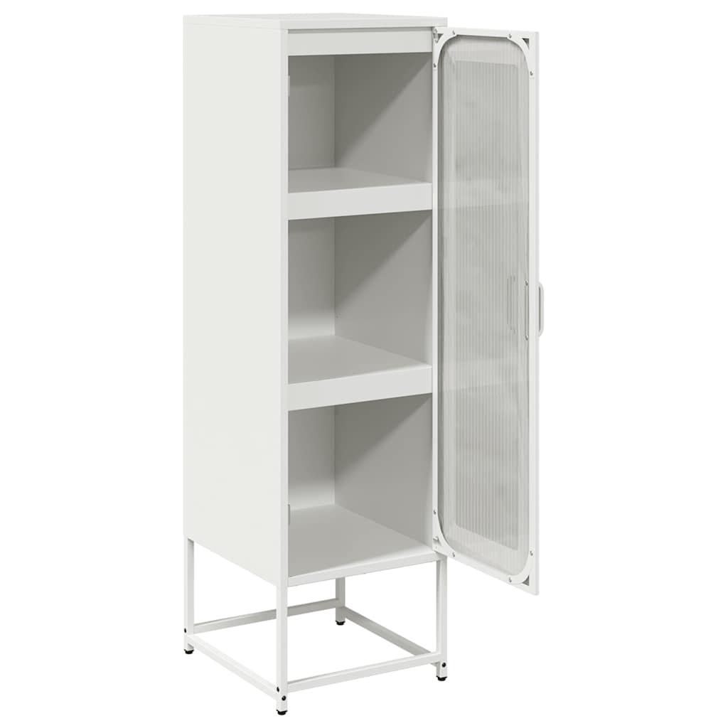 Highboard White 36x39x123 cm Šaltai valcuotas plienas