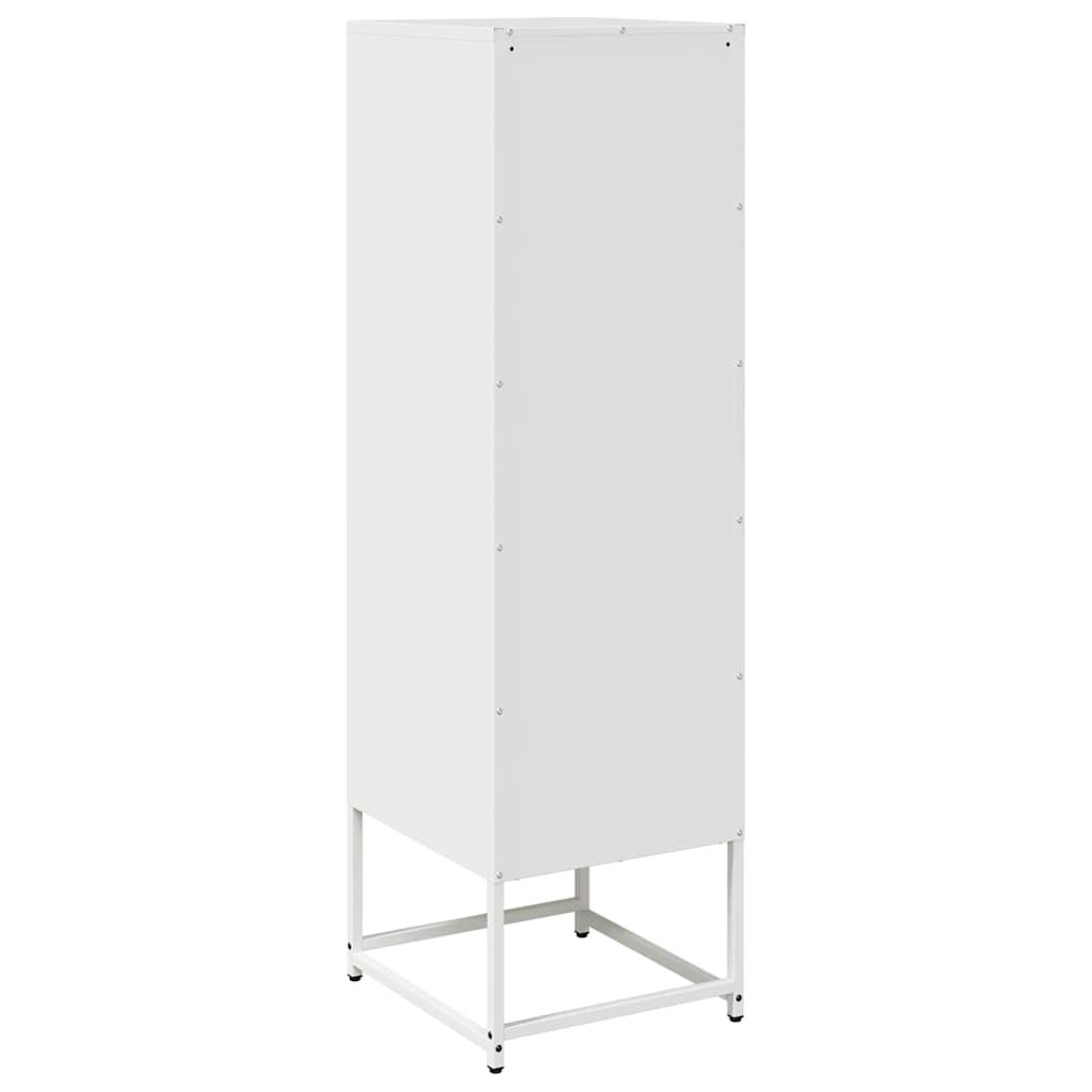 Highboard White 36x39x123 cm Šaltai valcuotas plienas