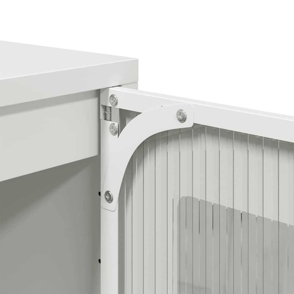 Highboard White 36x39x123 cm Šaltai valcuotas plienas