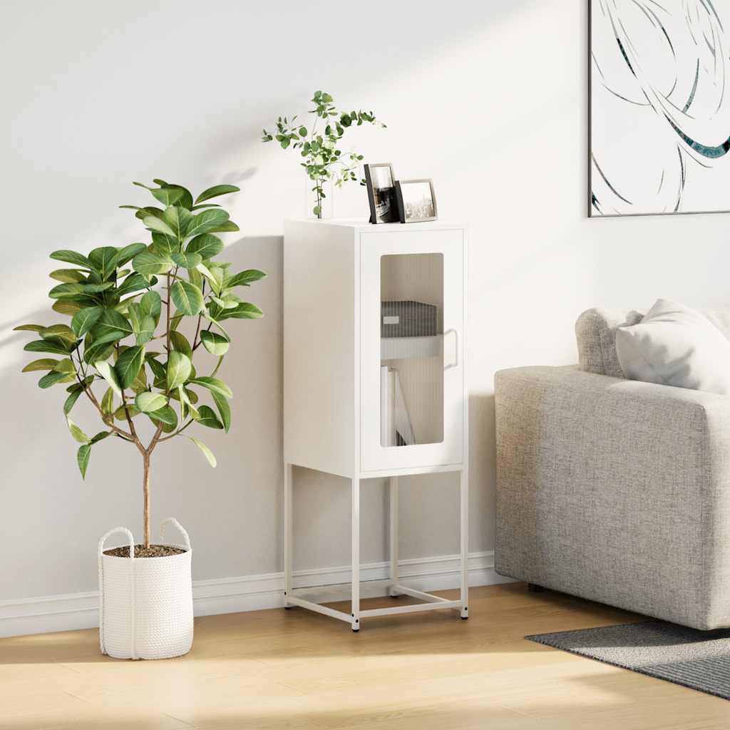Sideboard White 36x39x107 cm Cold rolled steel