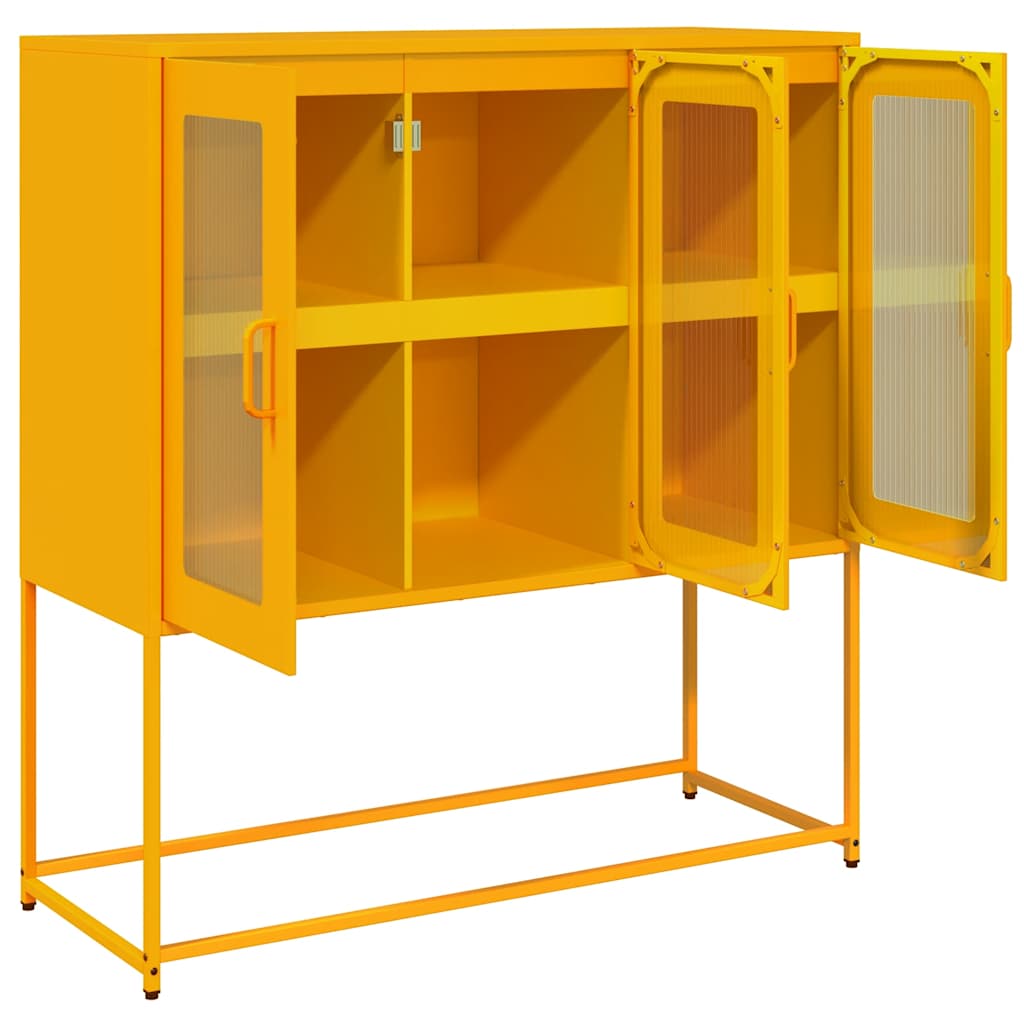 Šoninė spintelė, garstyčių, 100,5x39x107cm, plienas