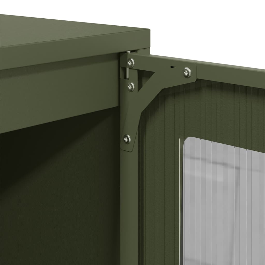 Šoninė spintelė, alyvuogių, 100,5x39x107cm, plienas