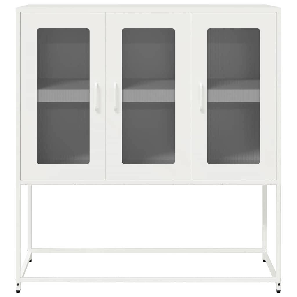 Šoninė spintelė, baltos spalvos, 100,5x39x107cm, plienas