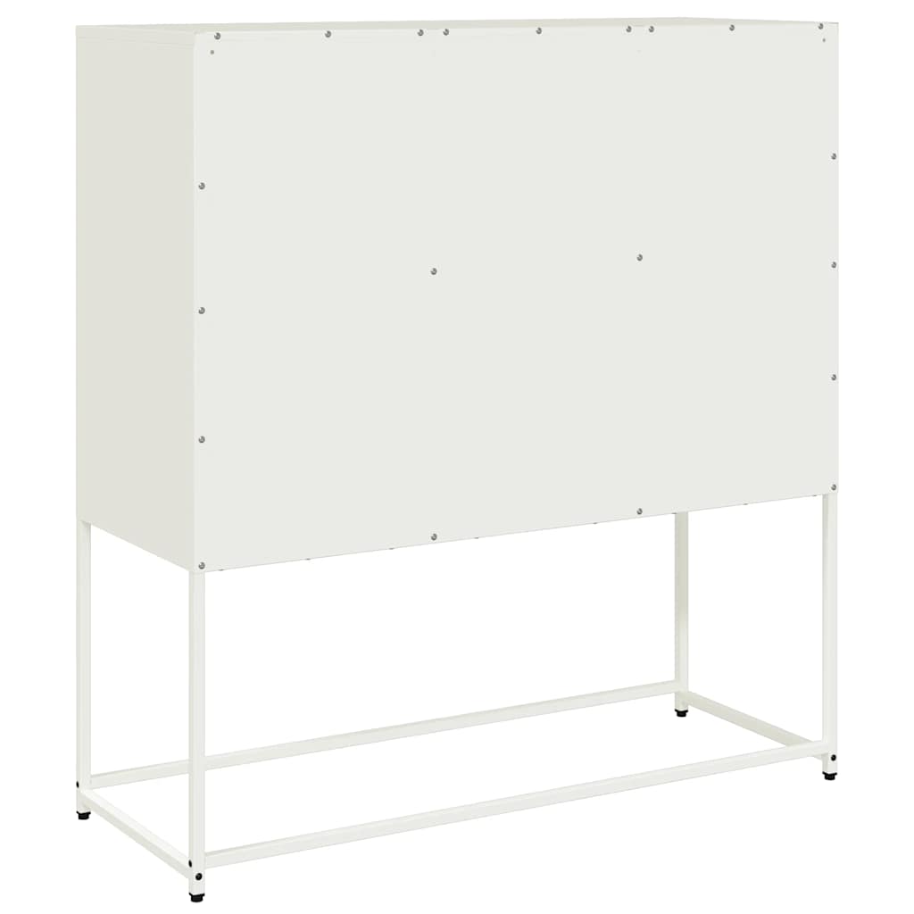 Šoninė spintelė, baltos spalvos, 100,5x39x107cm, plienas