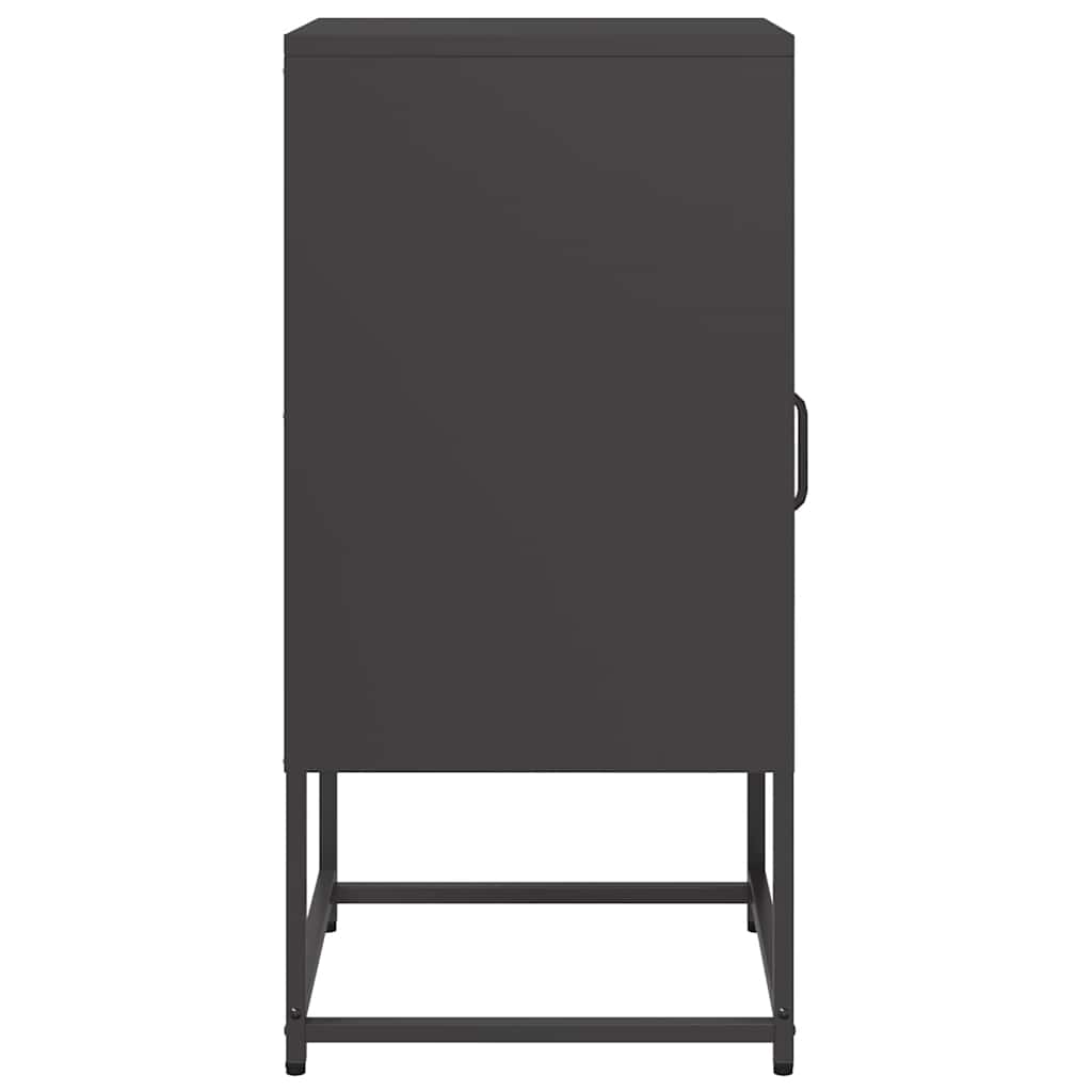 naktinė spintelė juoda 36x39x78 cm šaltai valcuotas plienas