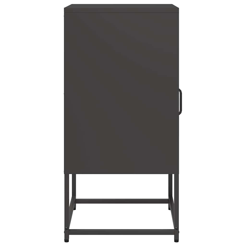 naktinė spintelė juoda 36x39x78 cm šaltai valcuotas plienas
