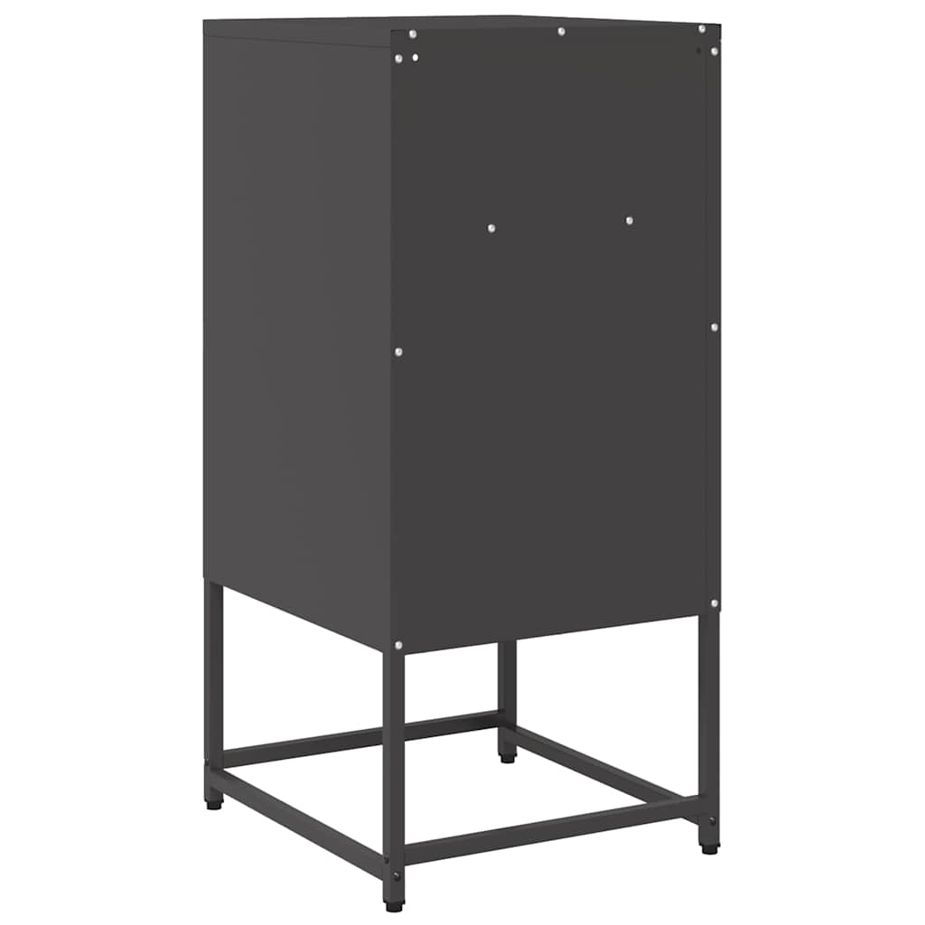 naktinė spintelė juoda 36x39x78 cm šaltai valcuotas plienas