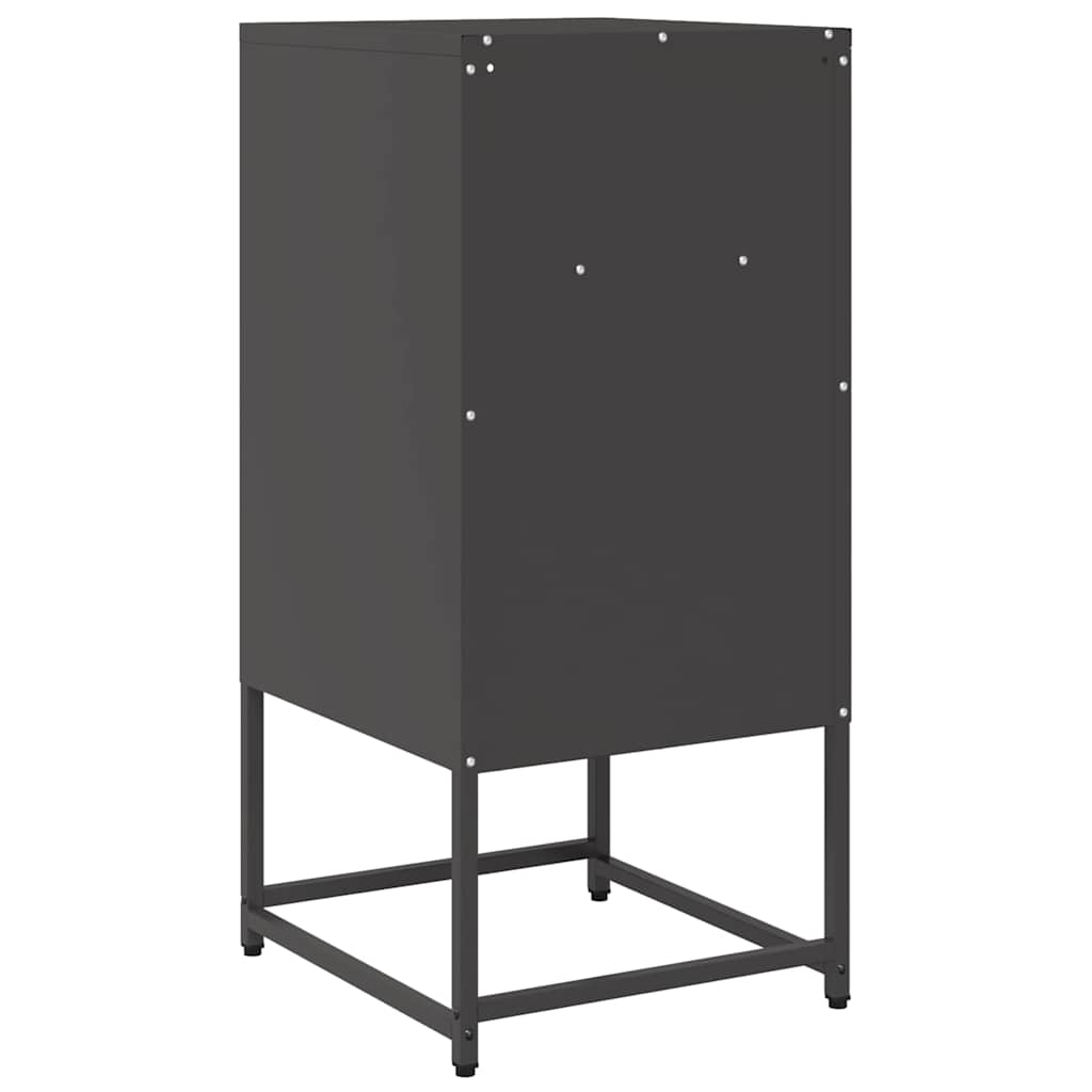 naktinė spintelė juoda 36x39x78 cm šaltai valcuotas plienas