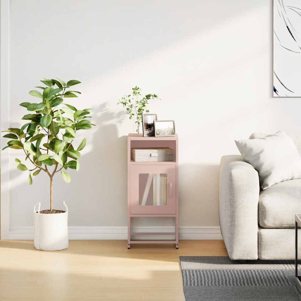 spintelė prie lovos rožinė 36x39x78 cm šaltai valcuotas plienas