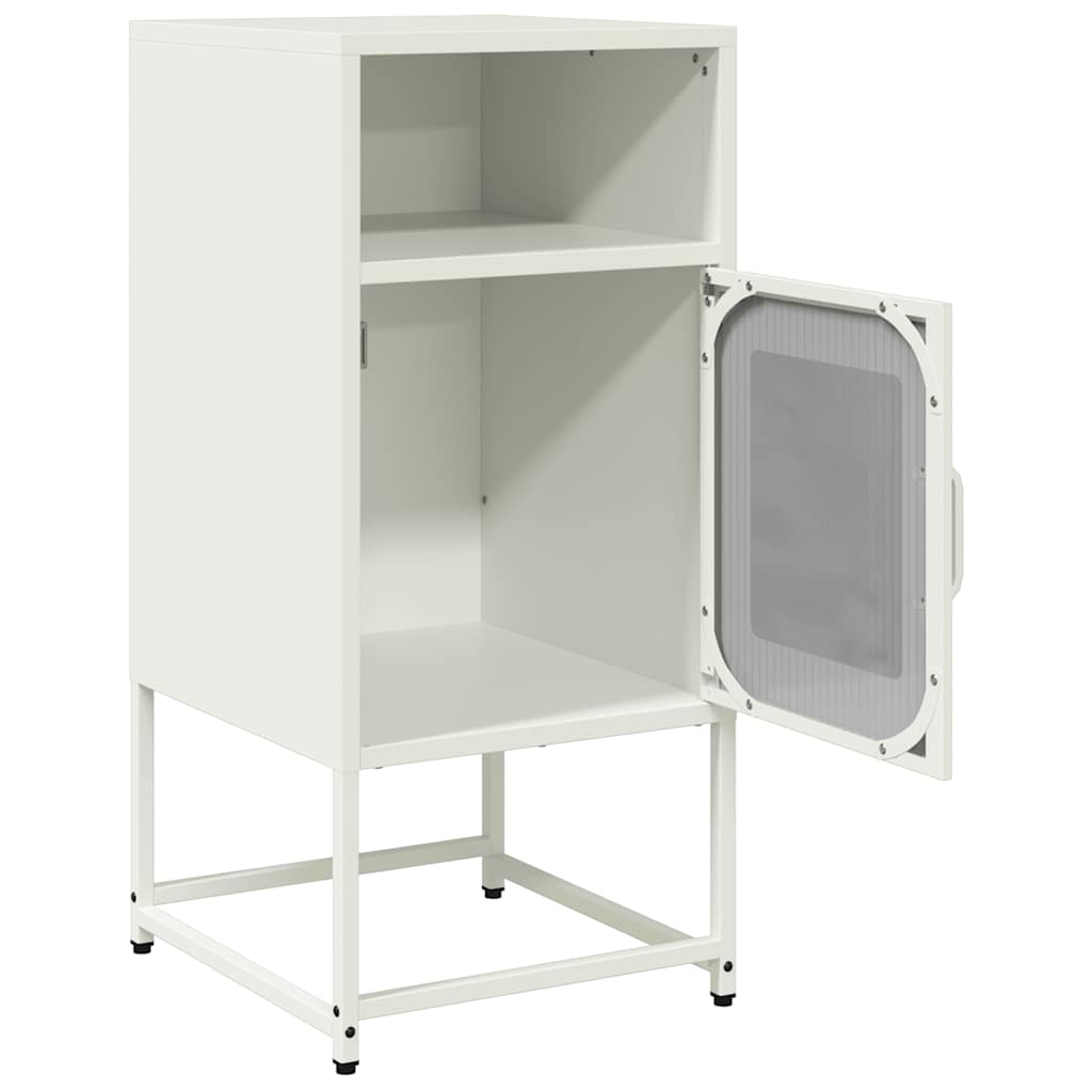 naktinė spintelė balta 36x39x78 cm šaltai valcuotas plienas