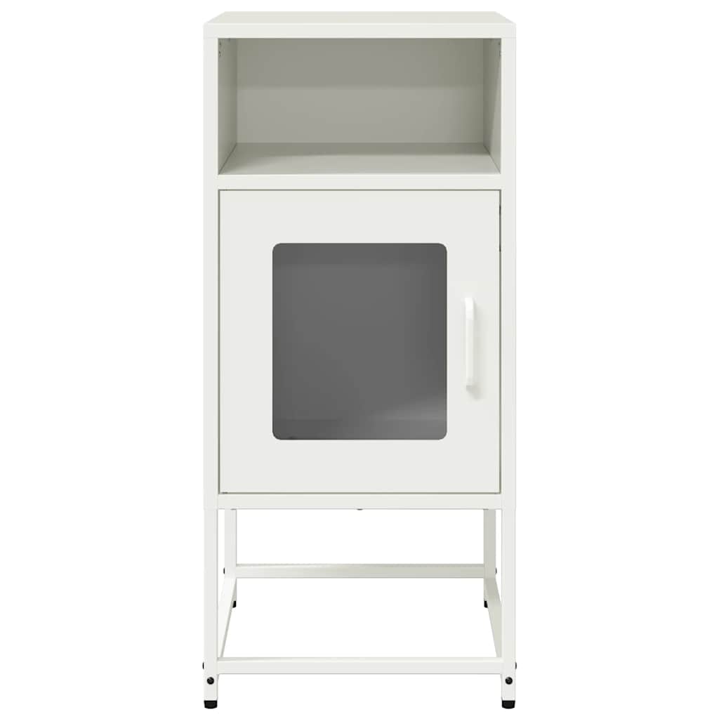 naktinė spintelė balta 36x39x78 cm šaltai valcuotas plienas