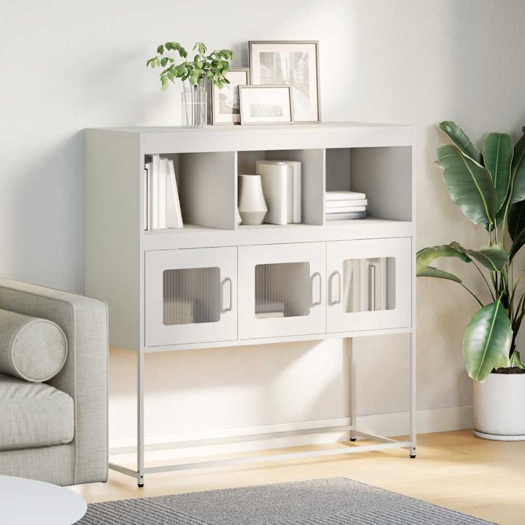 Sideboard, white, 100.5x39x107cm, steel