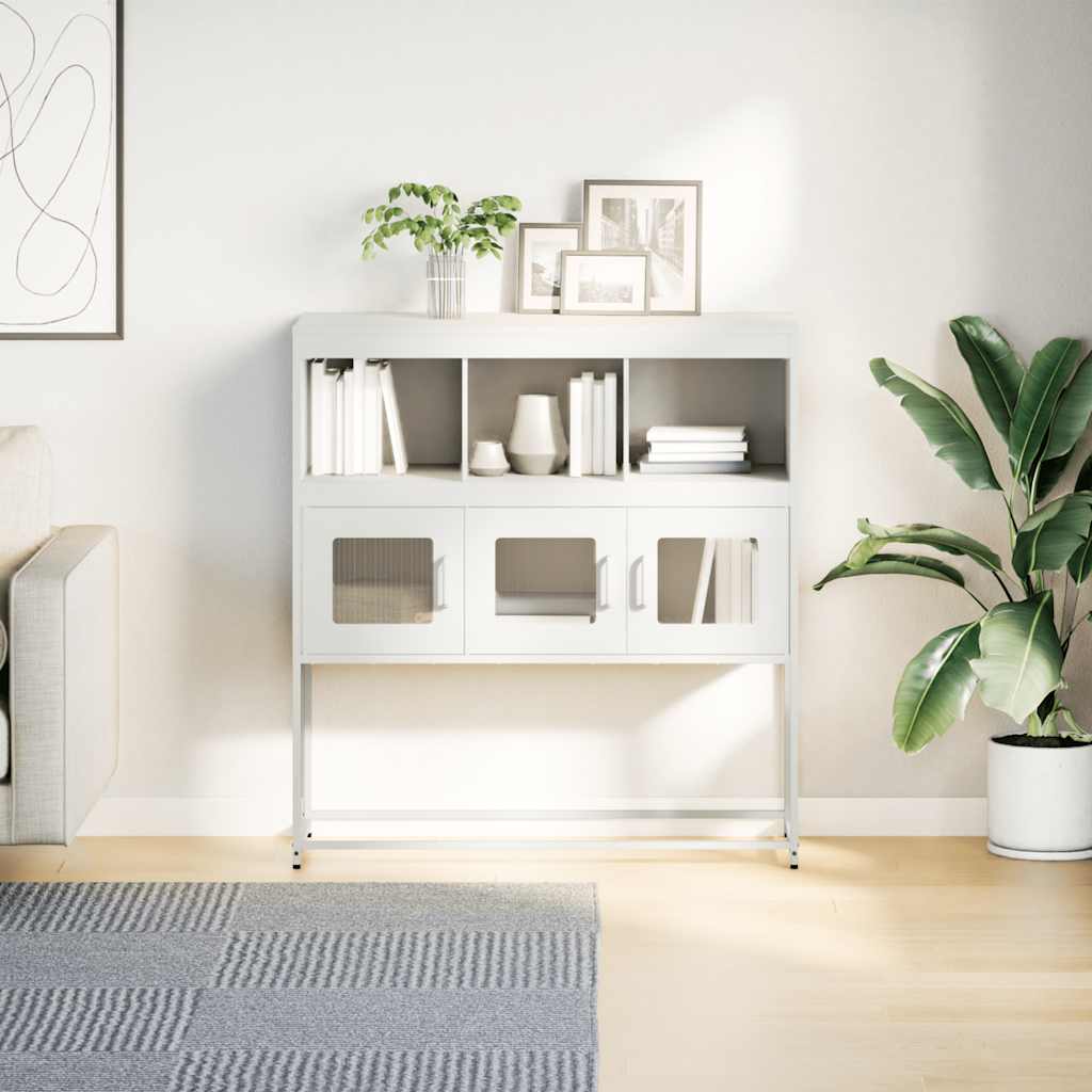 Sideboard, white, 100.5x39x107cm, steel