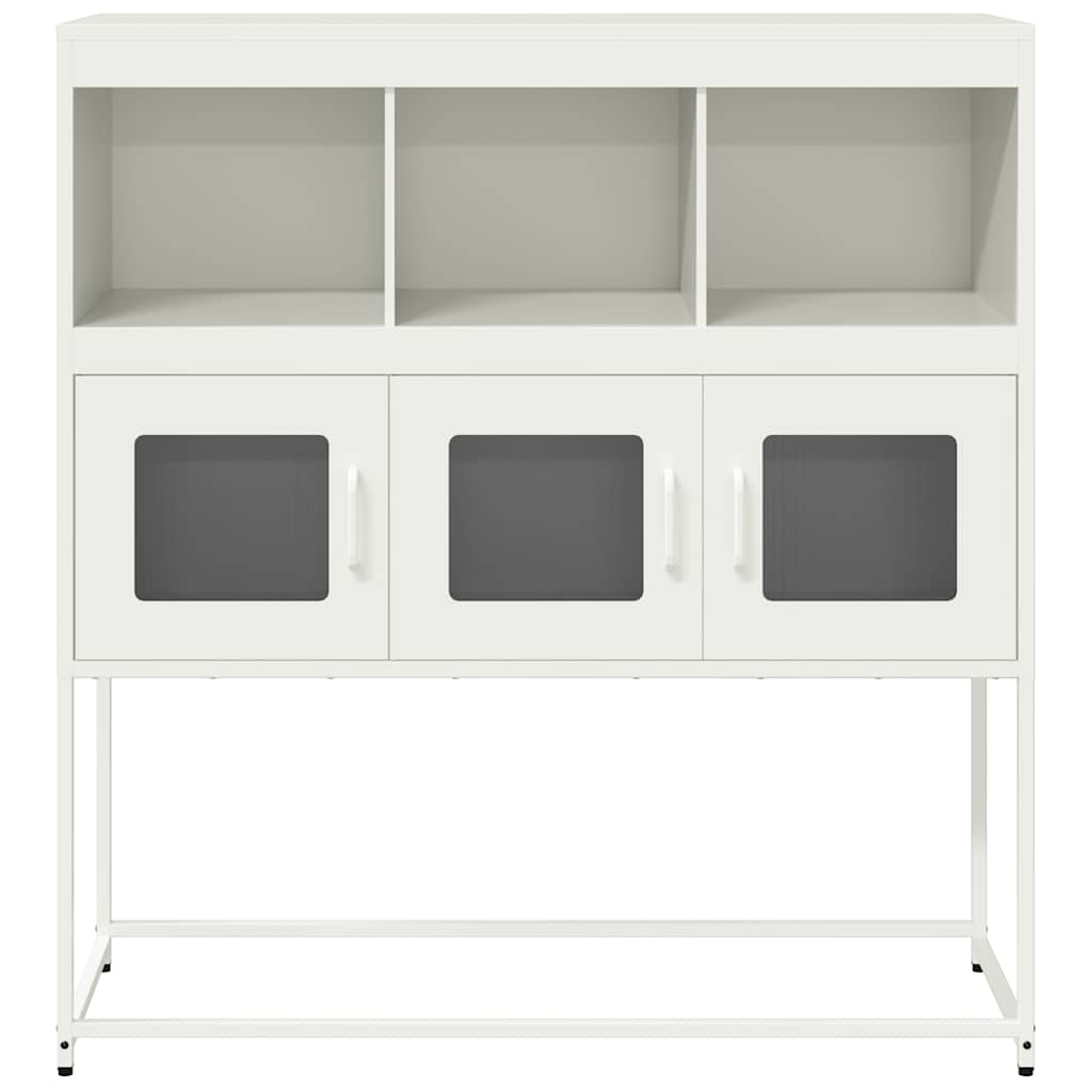 Sideboard, white, 100.5x39x107cm, steel
