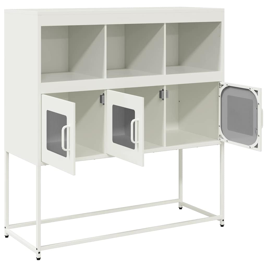 Sideboard, white, 100.5x39x107cm, steel