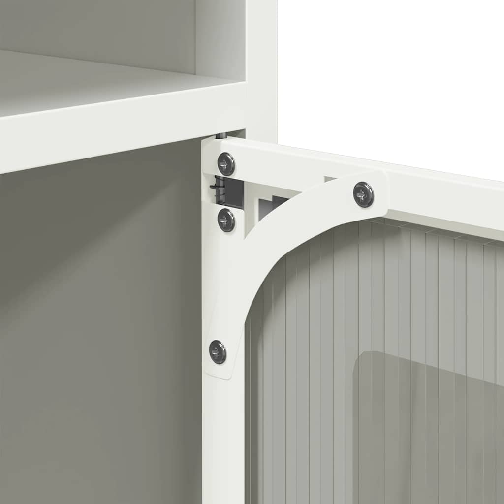 Sideboard, white, 100.5x39x107cm, steel