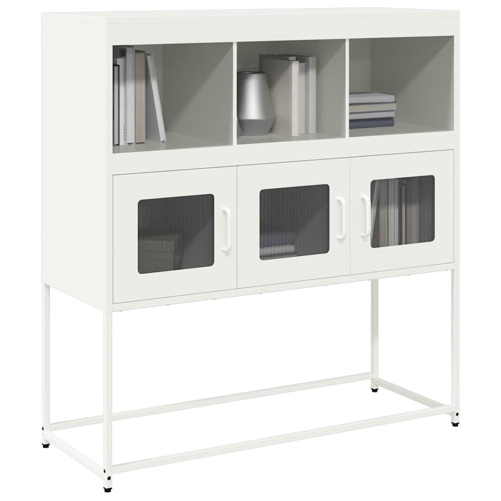 Sideboard, white, 100.5x39x107cm, steel