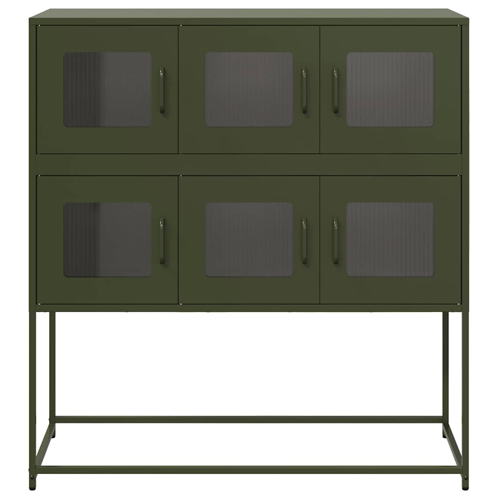 Sānu skapītis, olīvu, 100,5x39x107cm, tērauds