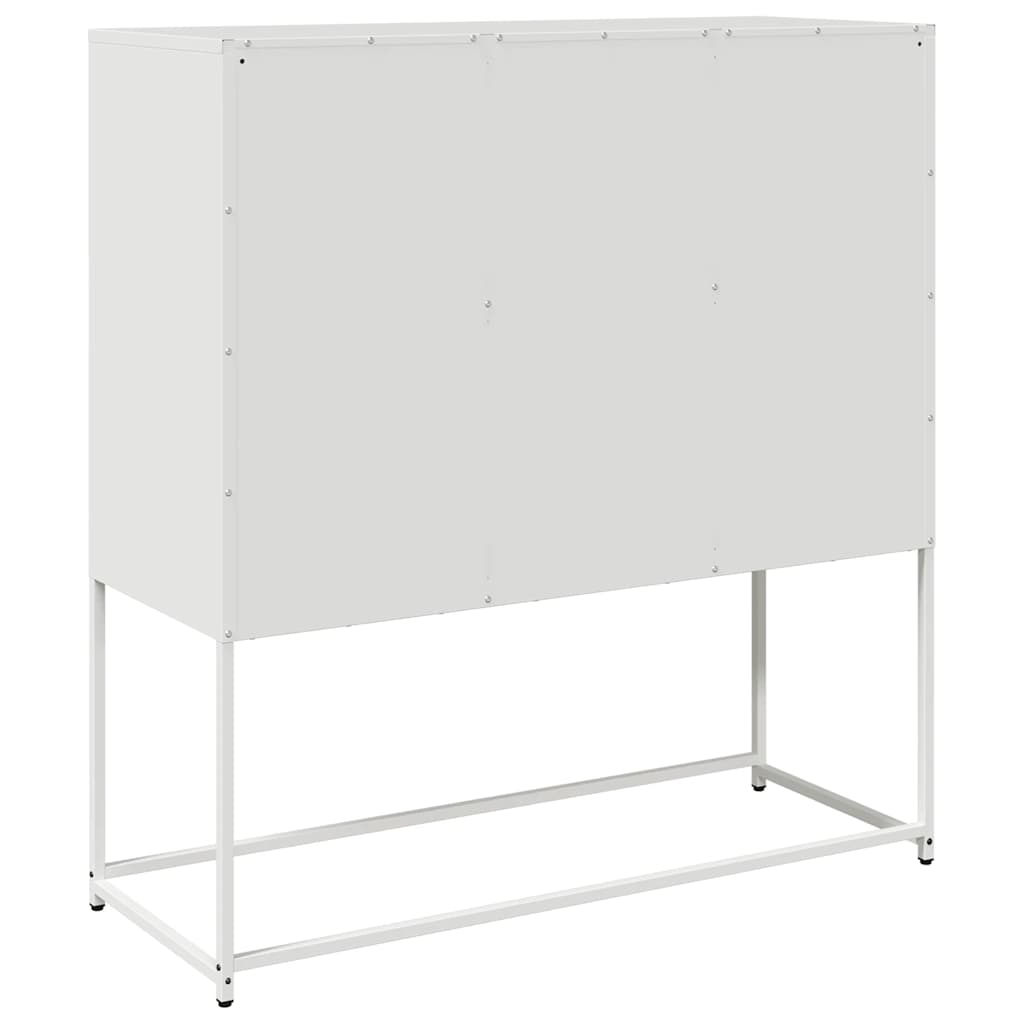 Šoninė spintelė, baltos spalvos, 100,5x39x107cm, plienas