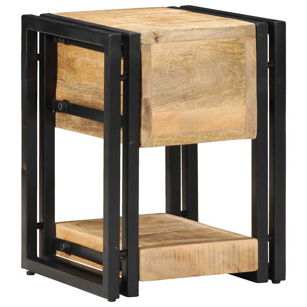Naktiniai staliukai 2 vnt 40x40x40 cm Tvirtas mango medis