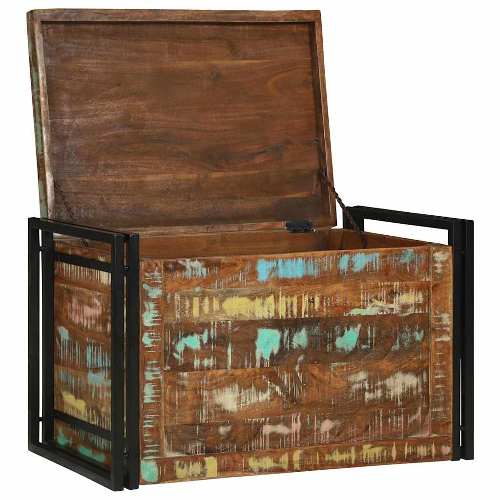 Saugojimo dėžė Ruda ir juoda 80 x 50 x 50 cm apdirbta mediena