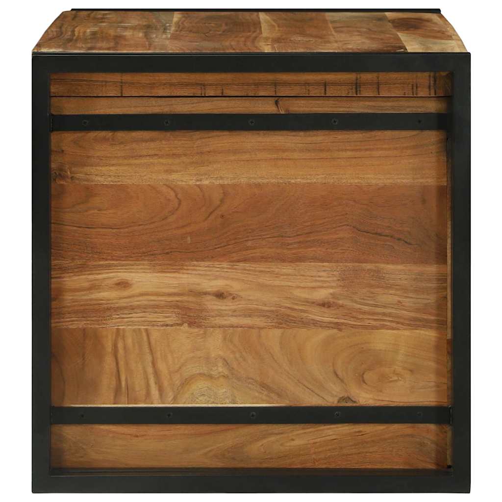Saugojimo dėžė Ruda ir juoda 80 x 50 x 50 cm Akacijos mediena