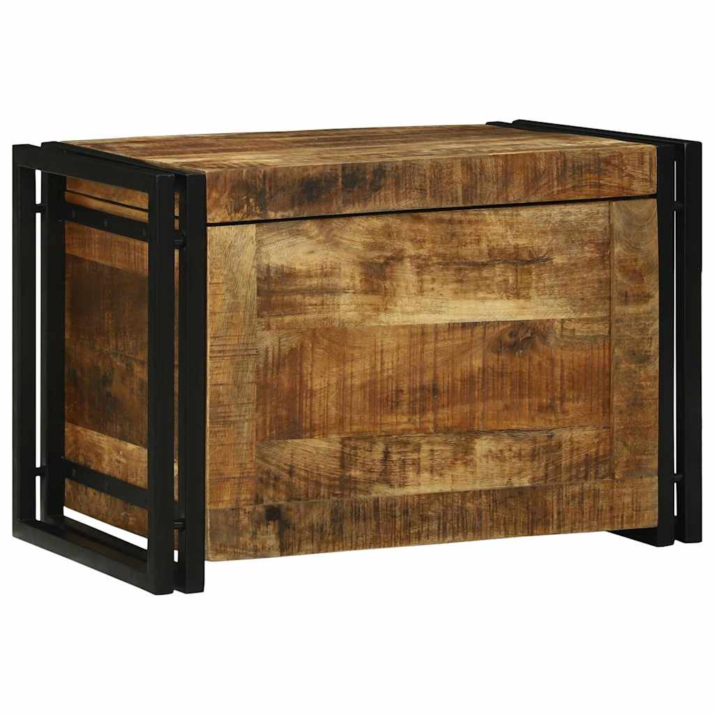 Saugojimo dėžė Ruda ir juoda 60 x 40 x 41 cm Kietas mango medis