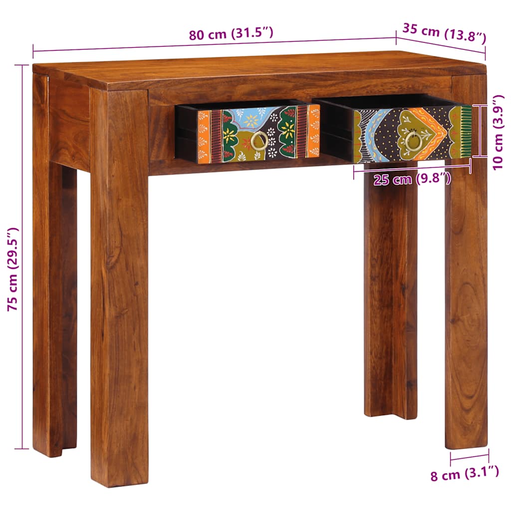 konsolinis staliukas 80x35x75 cm Akacijos masyvo