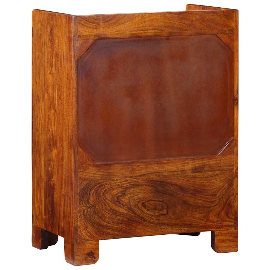 Shoe Cabinet Brown 55 x 35 x 75 cm Solid Acacia Wood