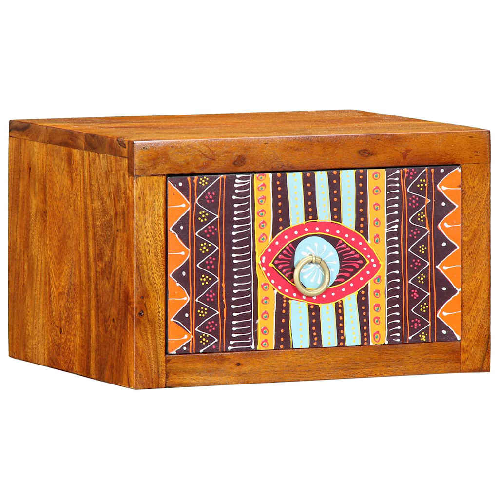 Naktiniai staliukai 2 vnt 35x30x22 cm Kietos akacijos medienos