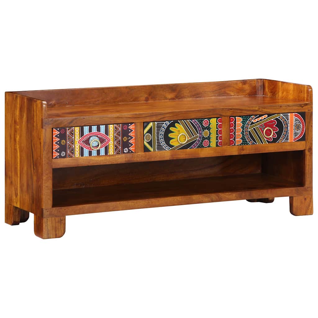 Batų suolelis Medus ruda 100 x 35 x 45 cm Alyvuogių masyvas