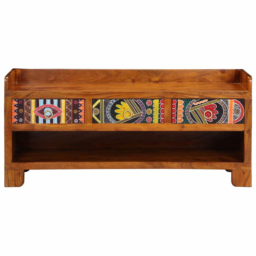 Batų suolelis Medus ruda 100 x 35 x 45 cm Alyvuogių masyvas