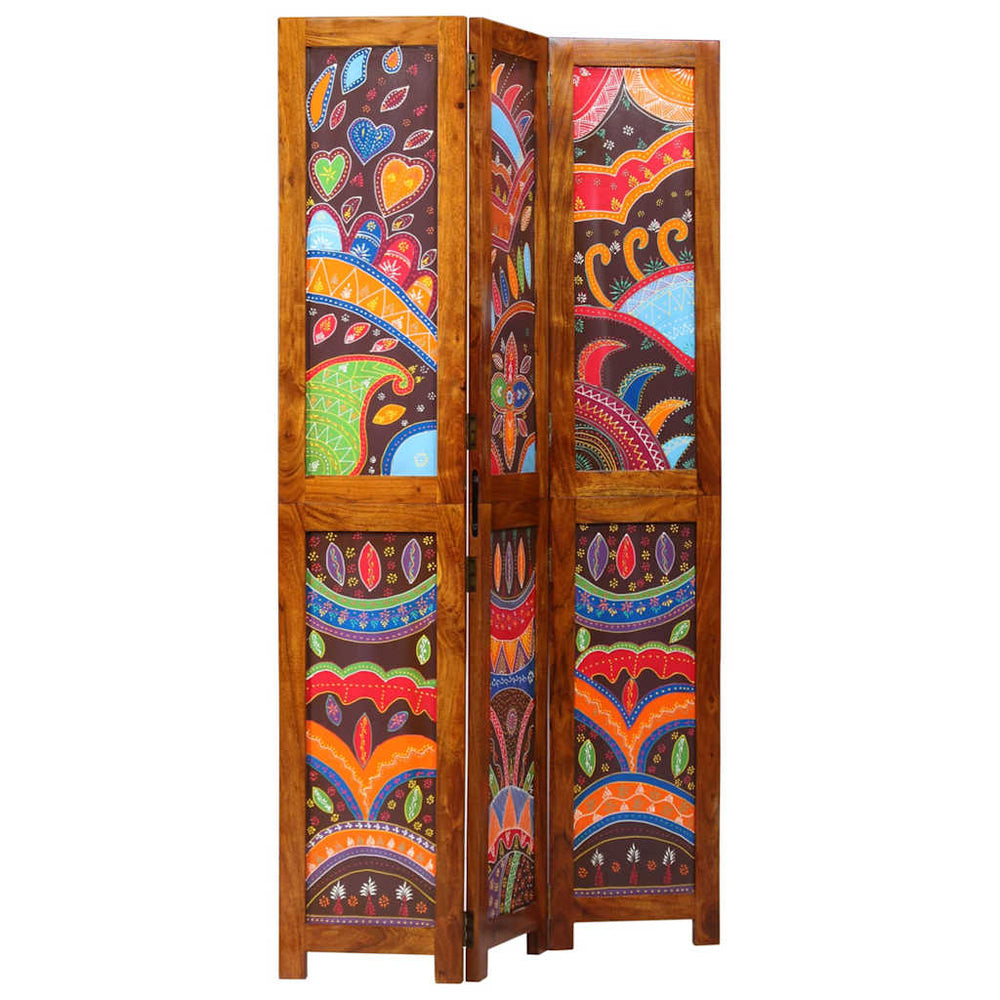Erdvių Atskyrimas 3 Panelių Medaus Rudos Spalvos 35x1.5x160 cm Tvirtos Acacijos Medienos