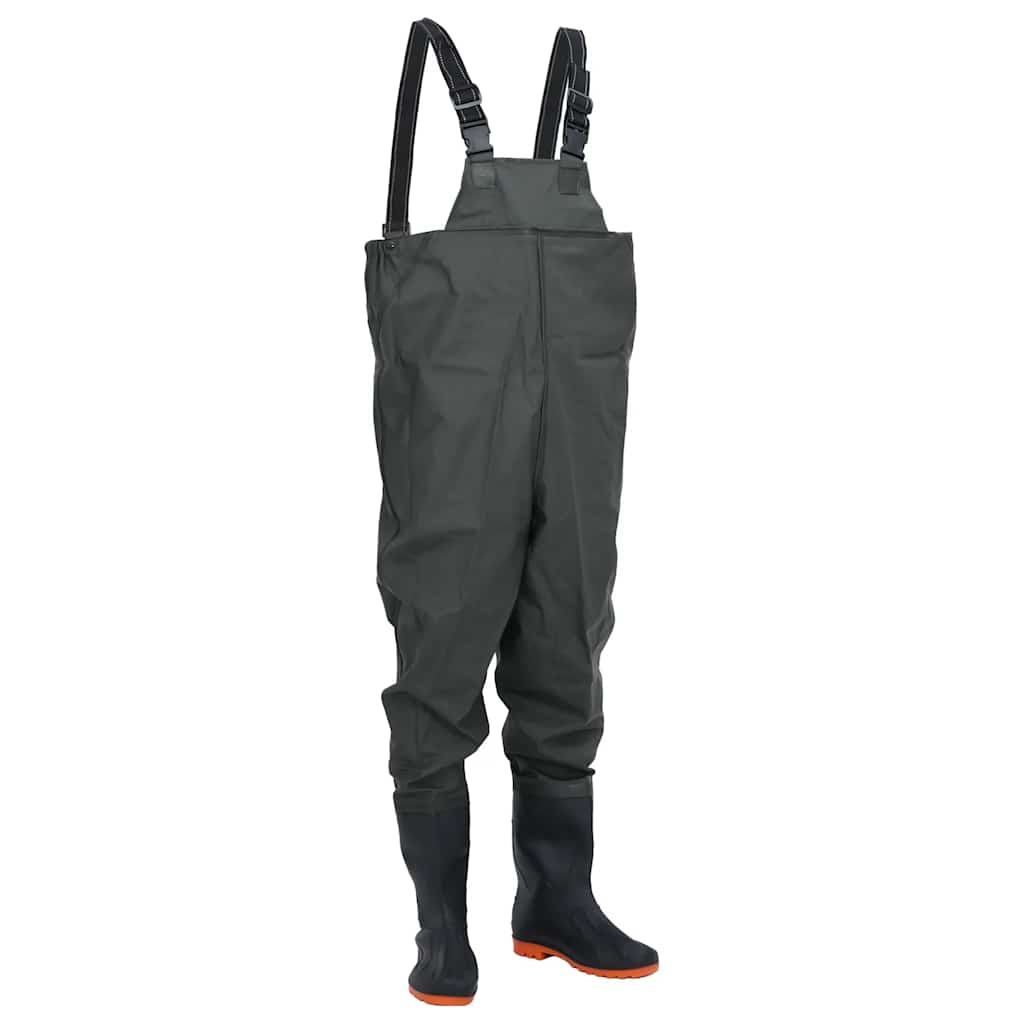 Waders with boots, dark green, size 41