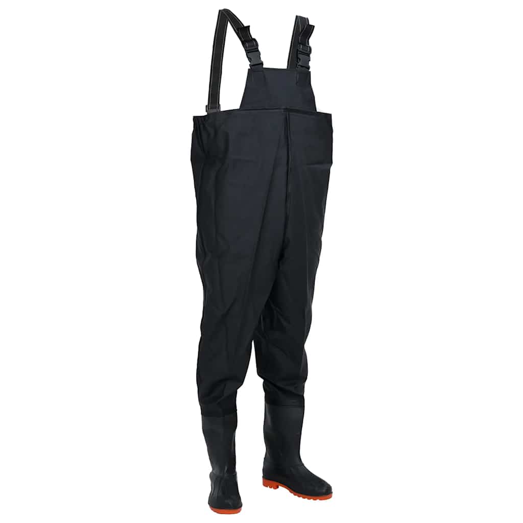 Waders with boots, black, size 40