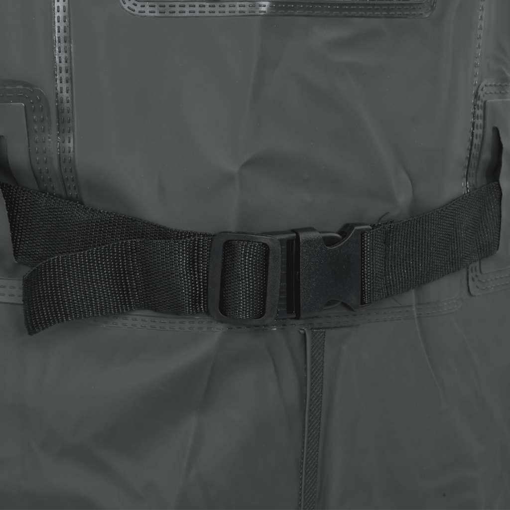 Waders with boots and belt, dark green, size 43