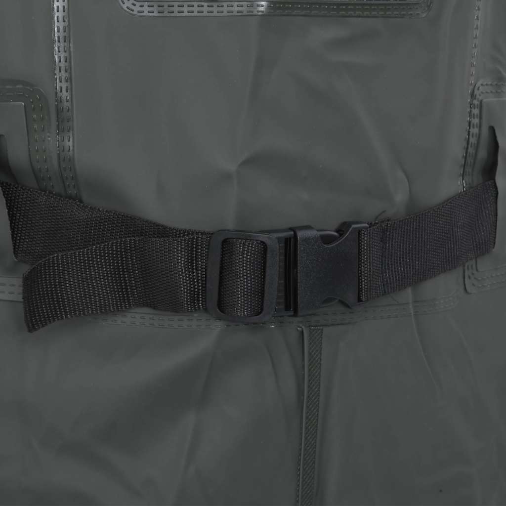 Waders with boots and belt, dark green, size 46