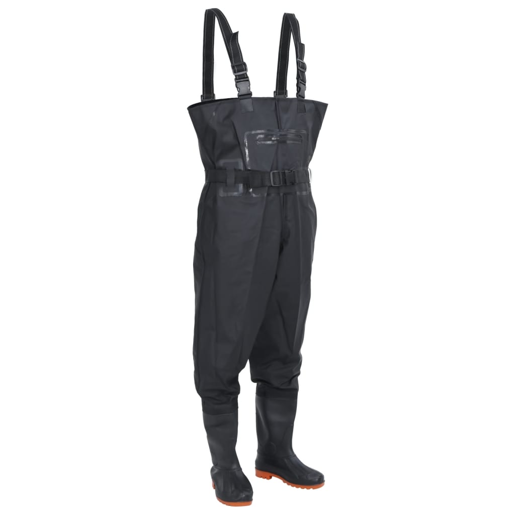 Sneakers with boots and belt, black, size 43