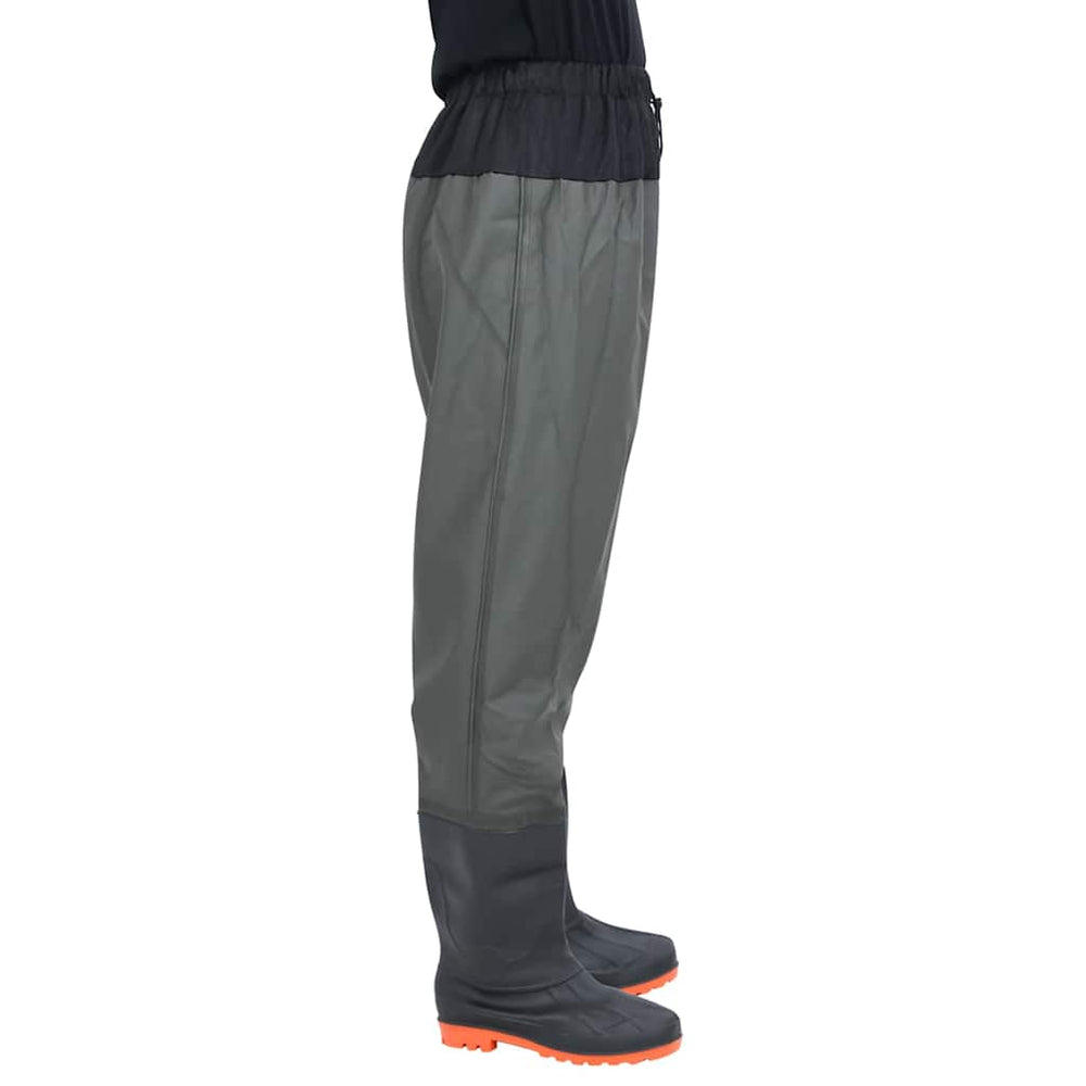 Waders with boots, dark green, size 44