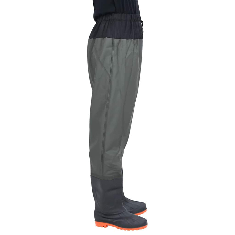 Waders with boots, dark green, size 45