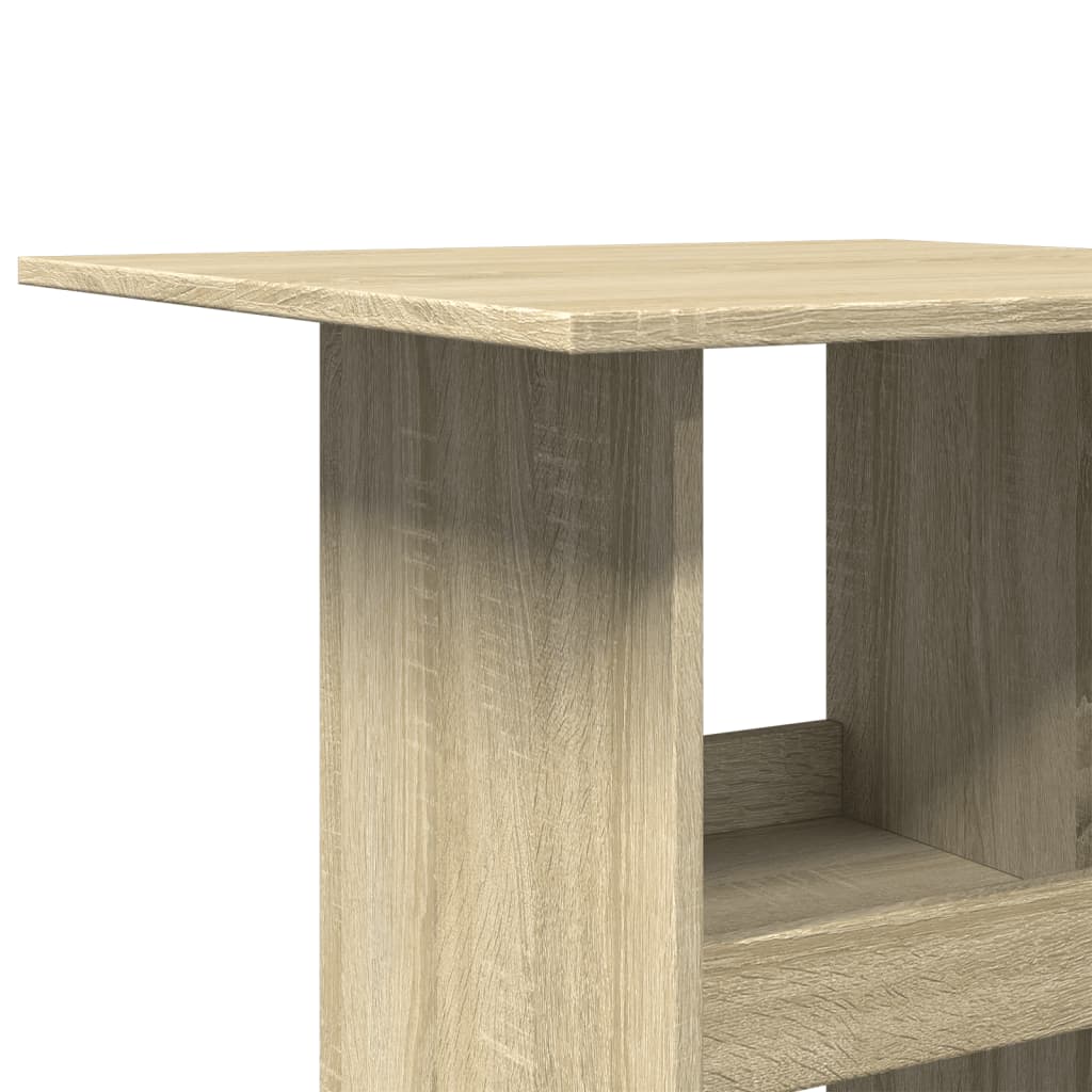 Bar table with shelf, oak, 60x60x102cm, treated wood