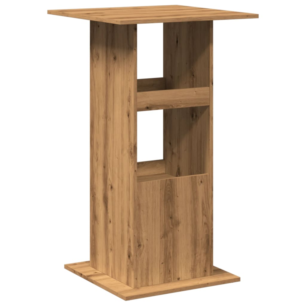 Bar table with shelf, artisan oak, 60x60x102cm, wood